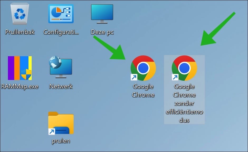 twee chrome snelkoppelingen