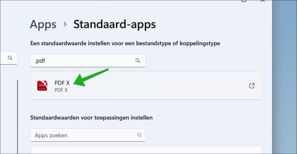 Standaard app voor PDF-bestanden wijzigen
