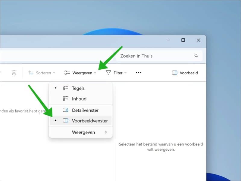Voorbeeldvenster weergeven in Windows 11 - Zo werkt het
