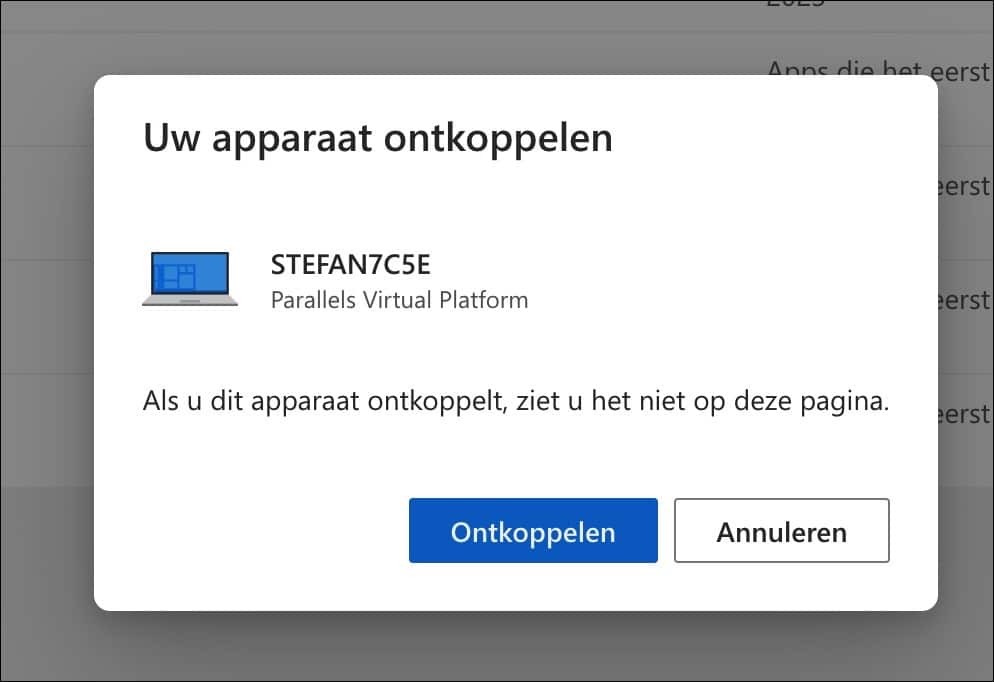 Computer verwijderen uit apparaatbeheer voor Microsoft Store