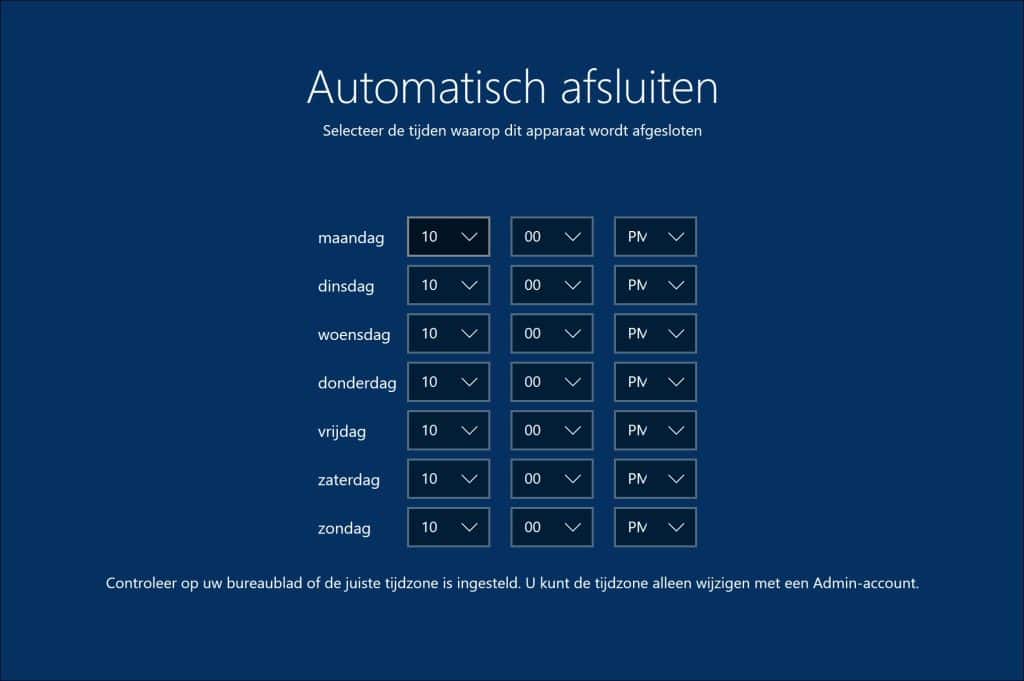 RDX automatisch afsluiten