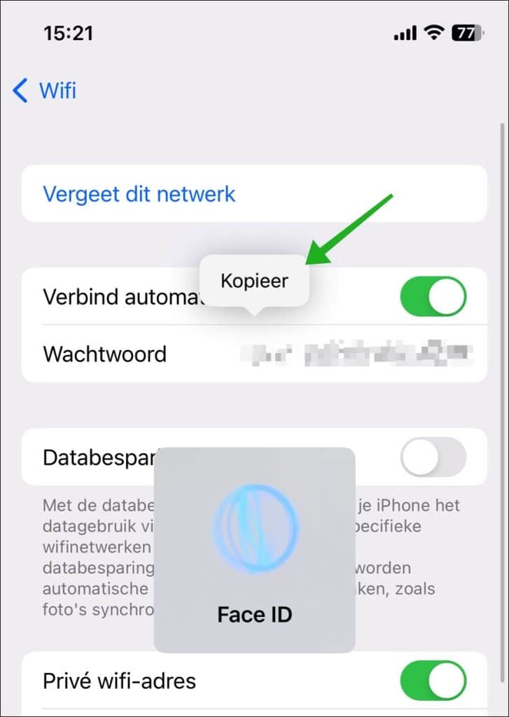 Wifi wachtwoord opzoeken op een iPhone