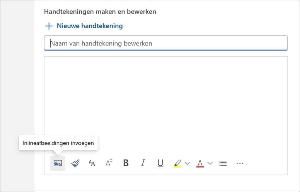 Handtekening toevoegen in Outlook