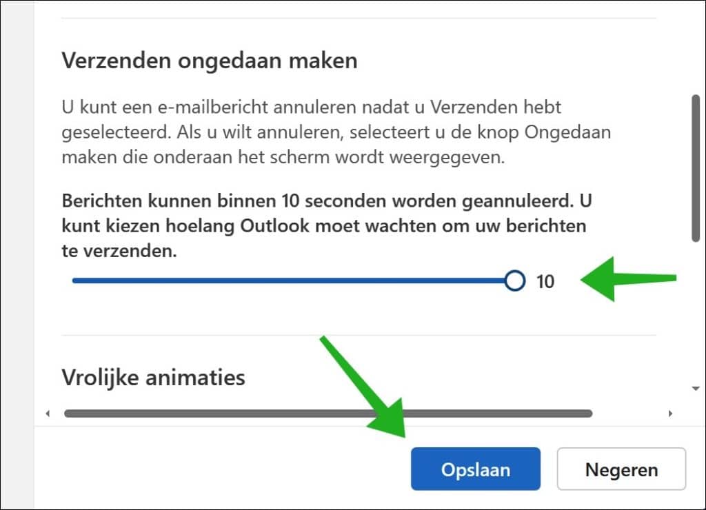 Verzenden ongedaan maken in Outlook