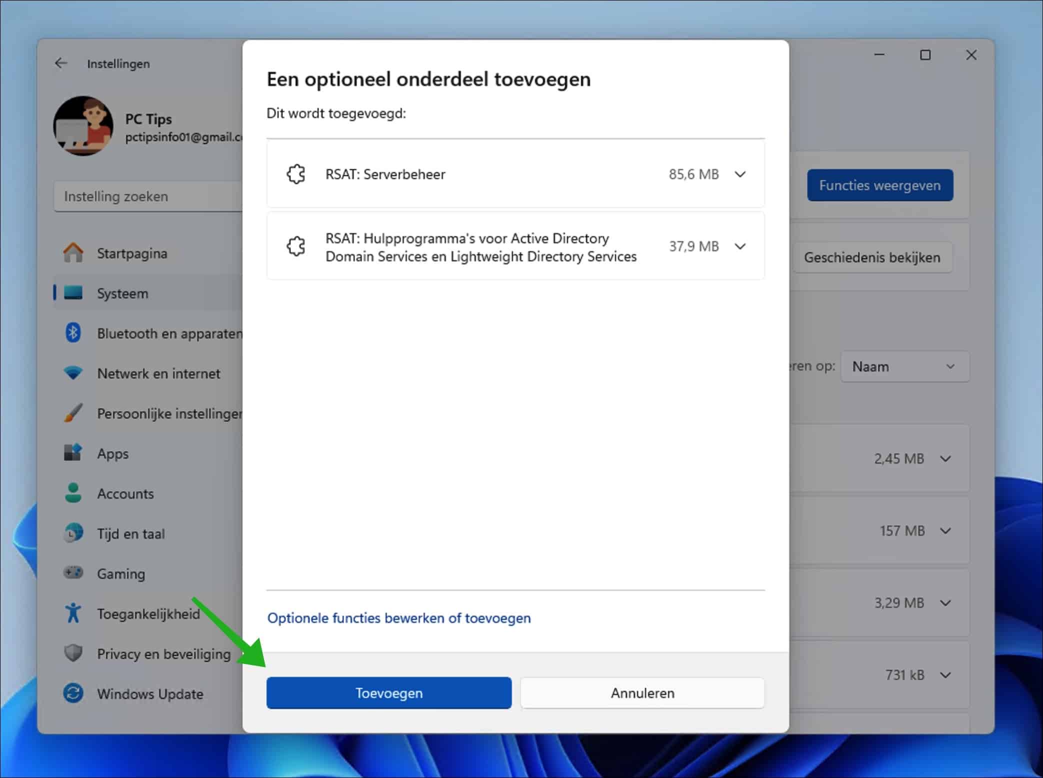 RSAT (Remote Server Administration Tools) installeren in Windows 11