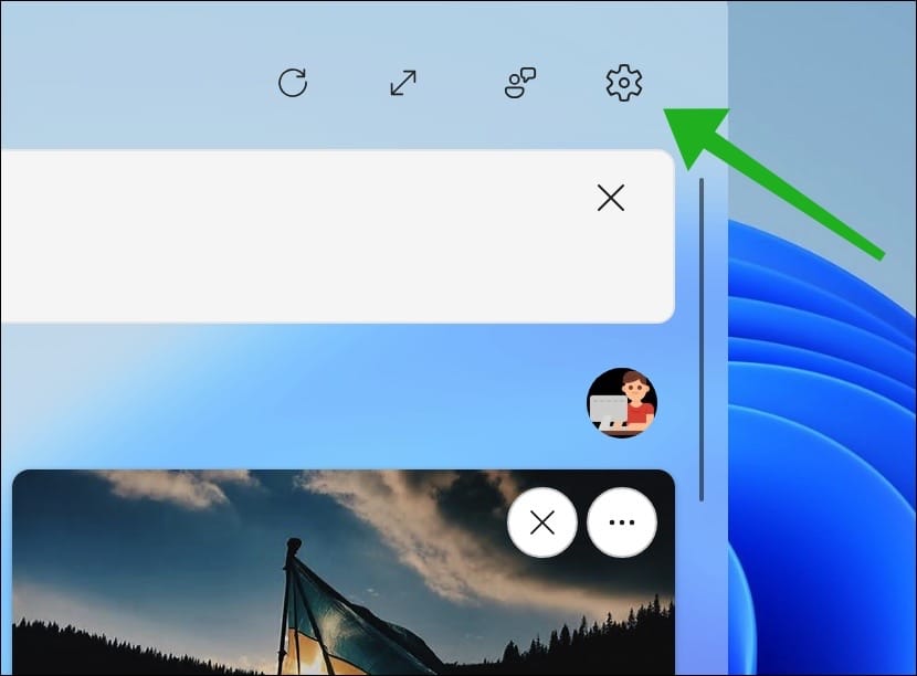 widget instellingen openen in windows 11