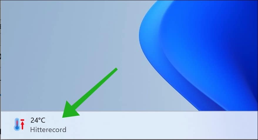 widget knop openen in windows 11
