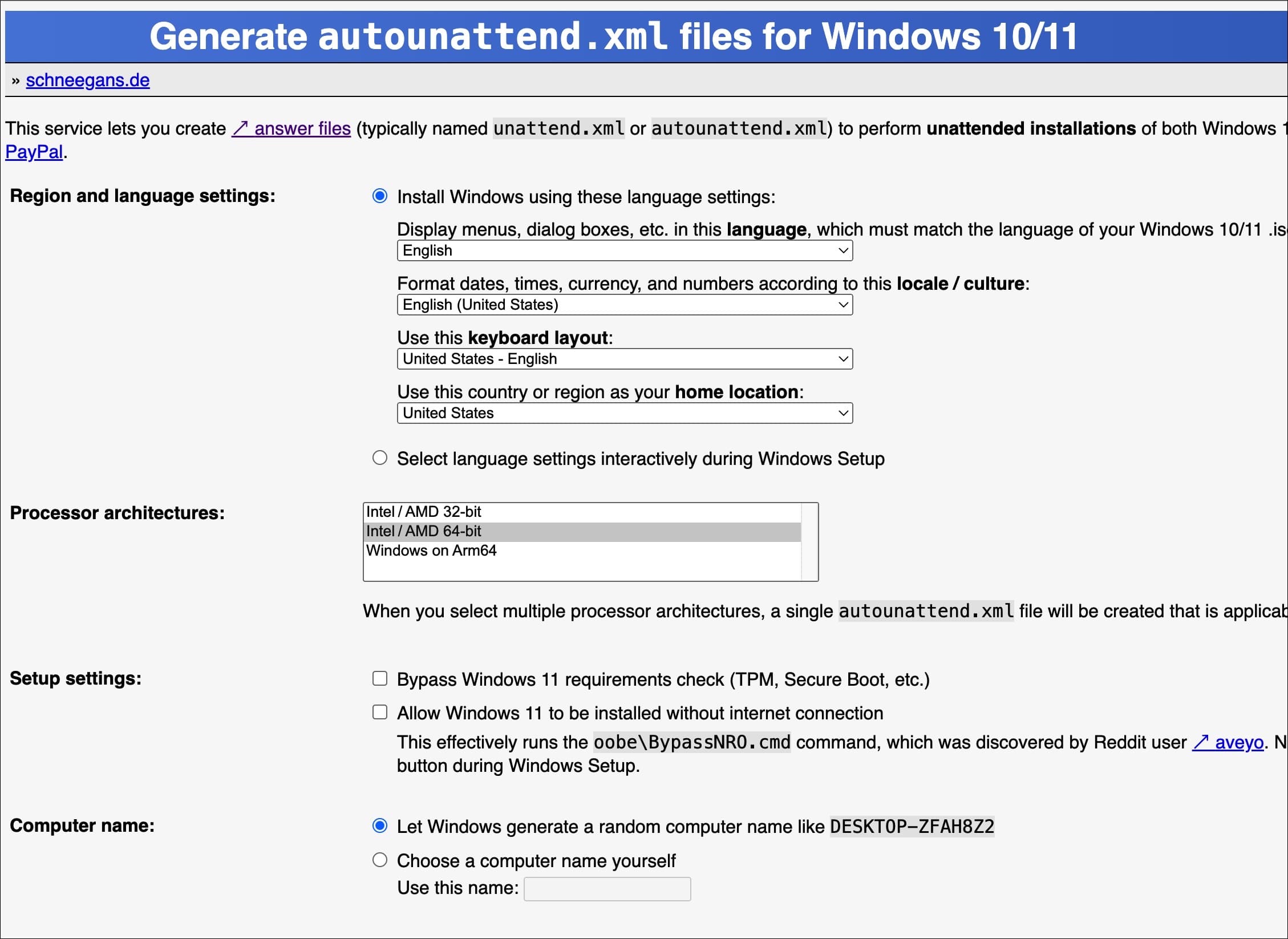 Autounattend.xml of Unattend.xml maken voor Windows 11 of 10