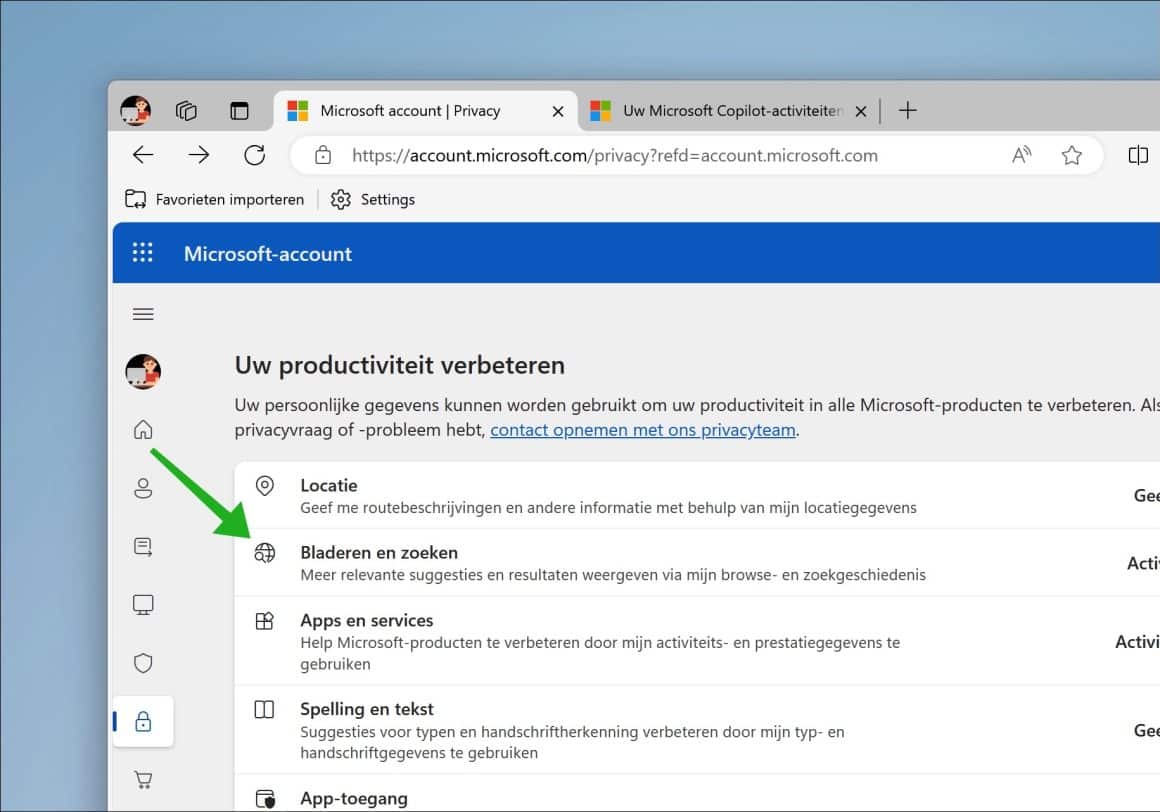 Clear Copilot activities and history in Microsoft account