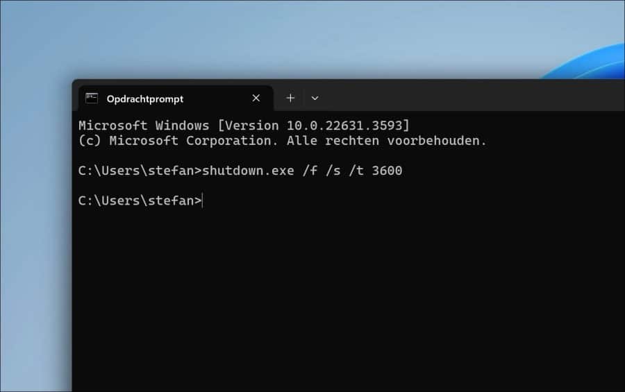 Computer automatisch afsluiten in Windows 11
