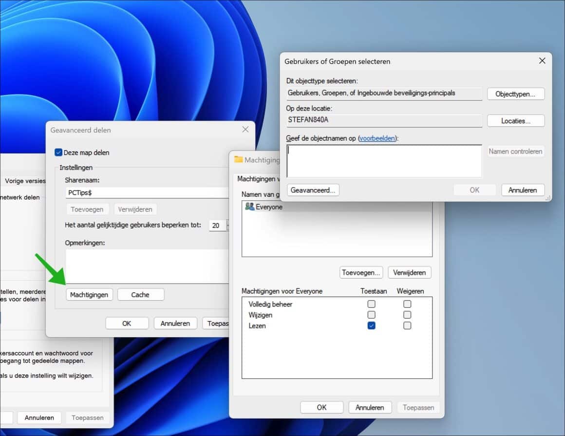 Windows 11 Learning Map Verborgen gedeelde map aanmaken in Windows 11 of 10