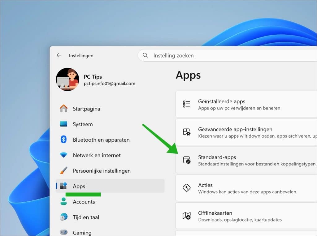 Standaard-apps