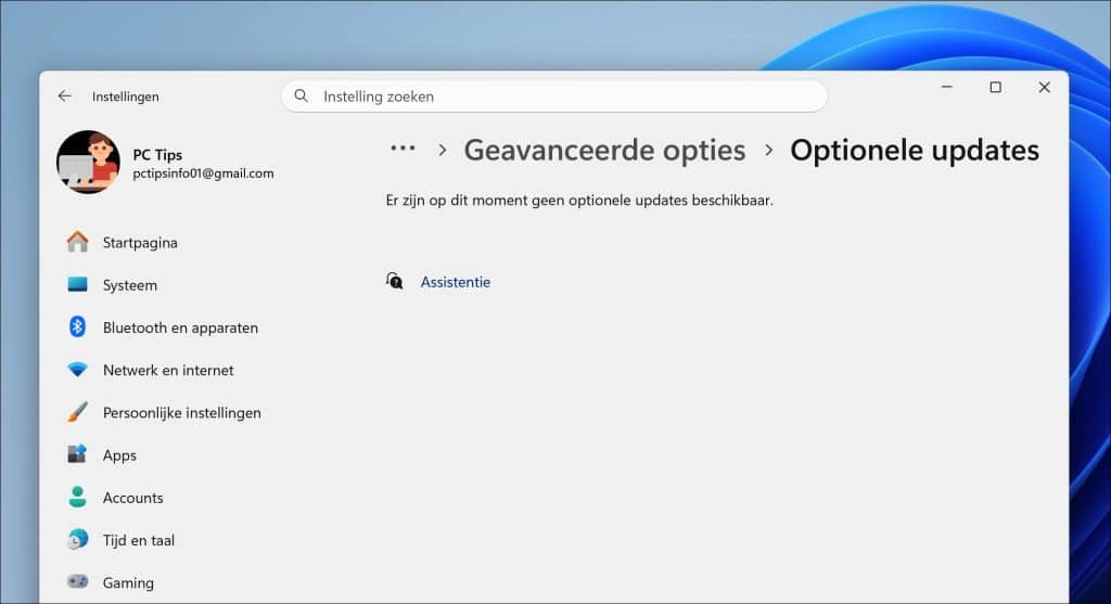 Optionele updates