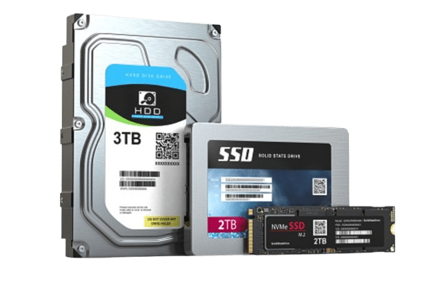 SSD schijf HDD schijf en geheugen