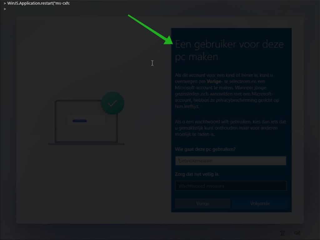 Lokale gebruiker aanmaken om Windows 11 zonder microsoft account te installeren