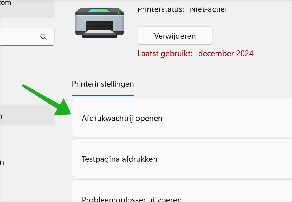 Afdrukwachtrij openen