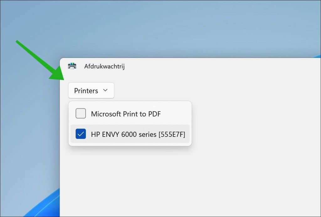 Printer selecteren
