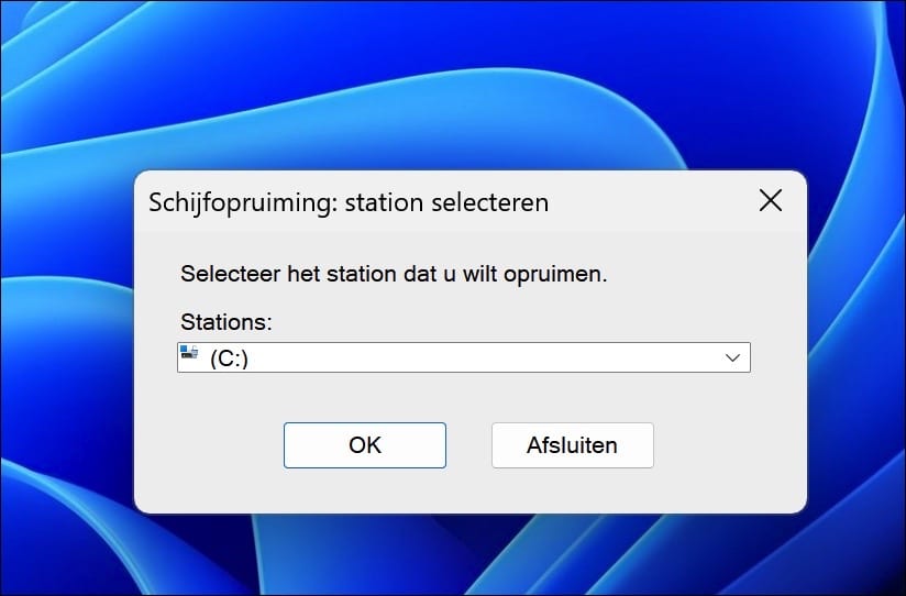 Schijf selecteren