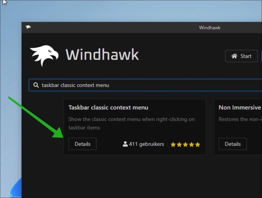 Taskbar classic context menu