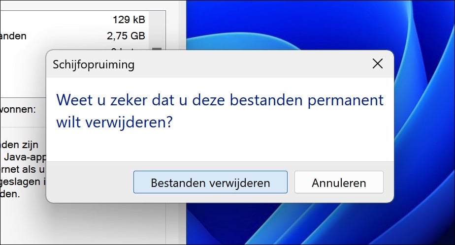 Bestanden verwijderen