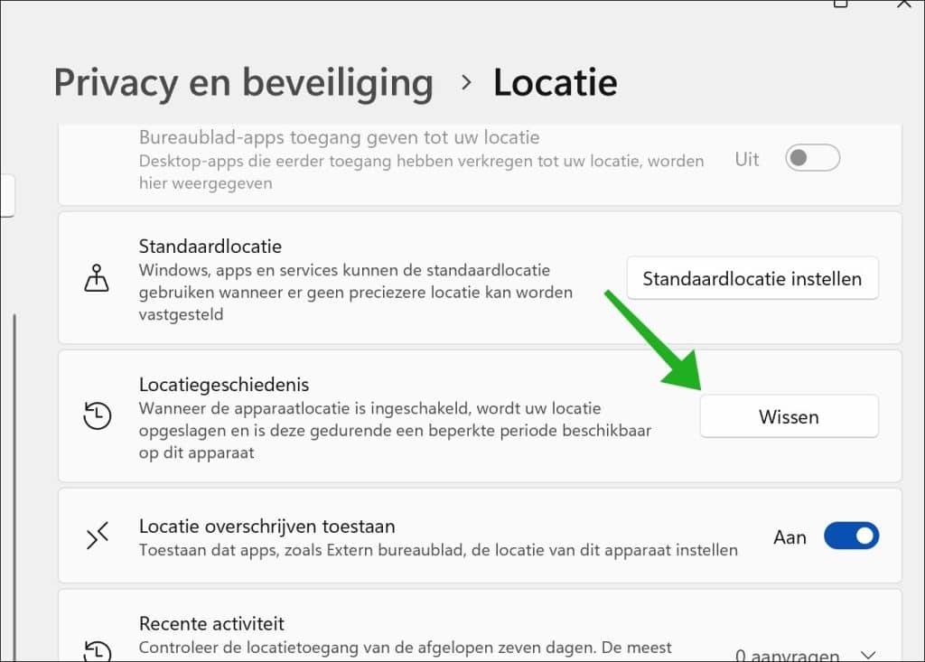 Locatiegeschiedenis wissen
