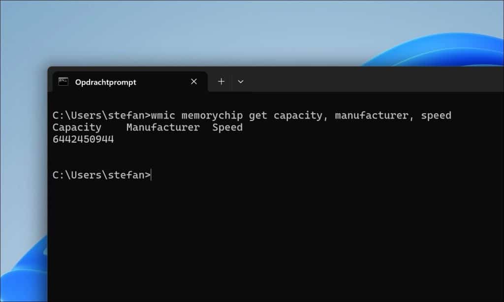 RAM-specificaties bekijken