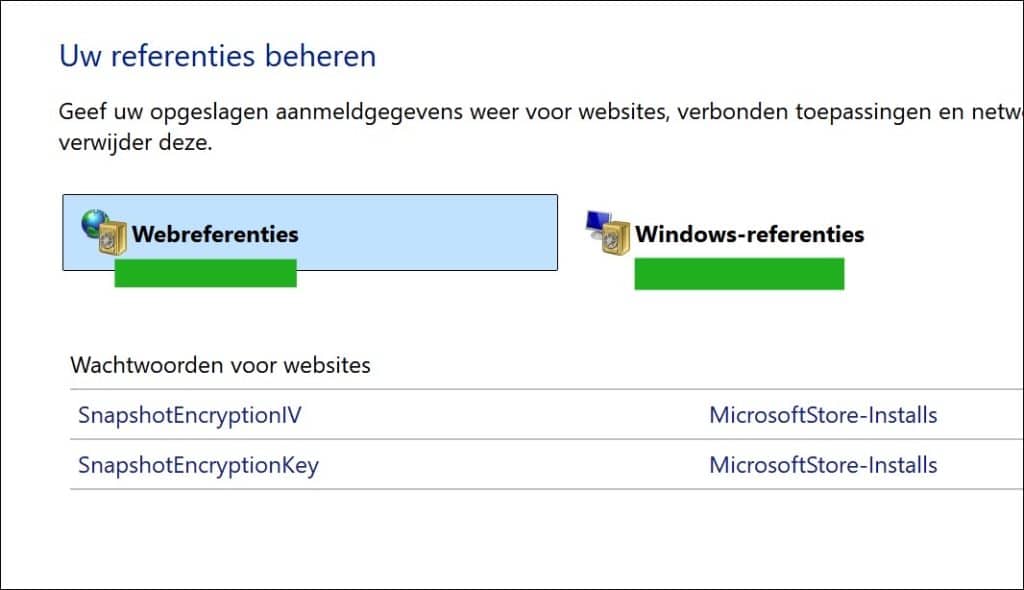 Referentiebeheer webreferenties en windows-referenties