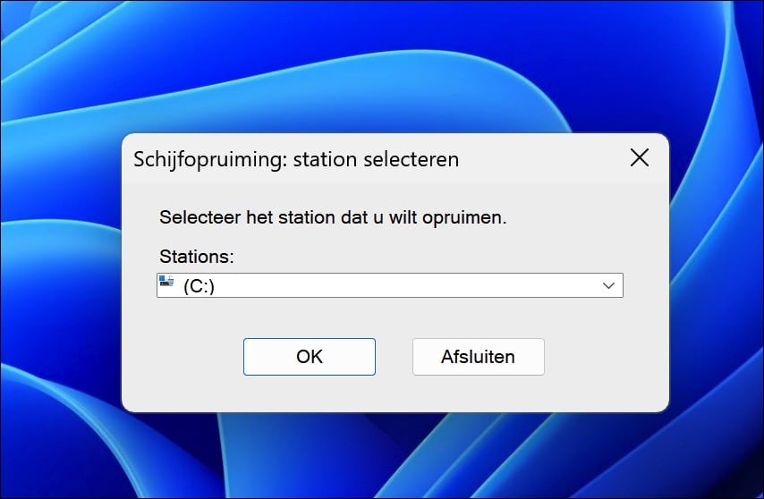 Schijf selecteren