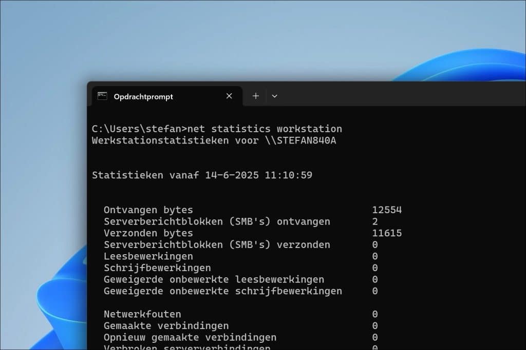 Uptime van het systeem