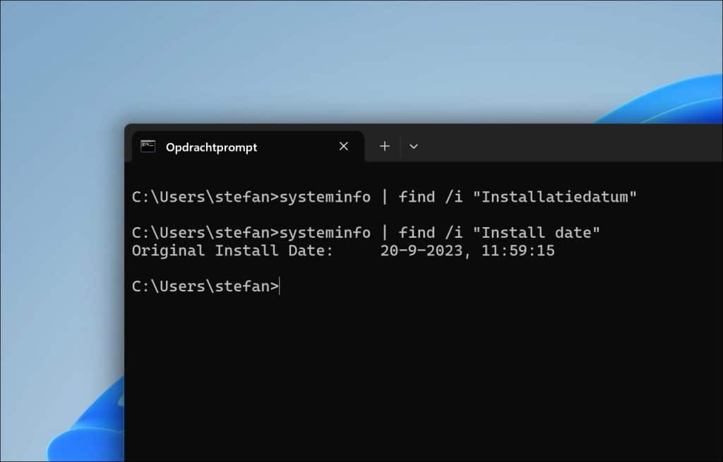 Windows-installatiedatum achterhalen
