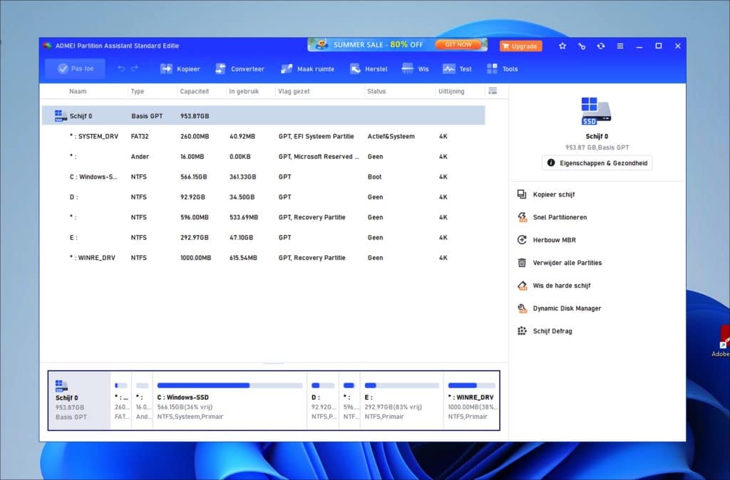 AOMEI Partition Assistant Standard editie