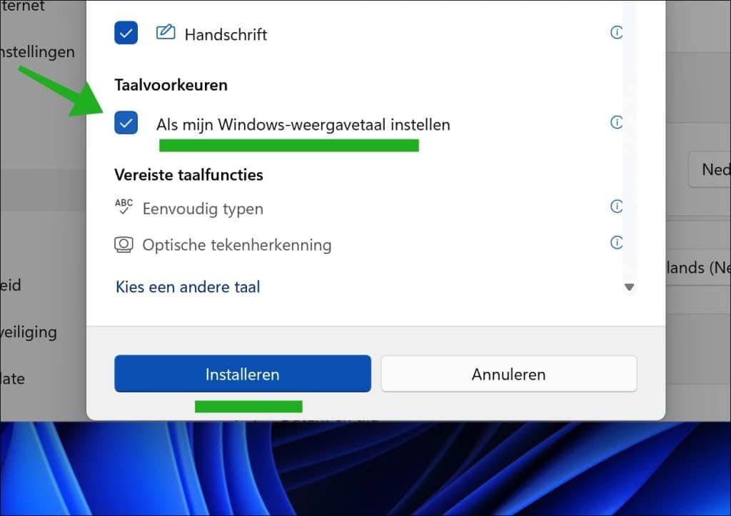 Als mijn Windows-weergavetaal instellen