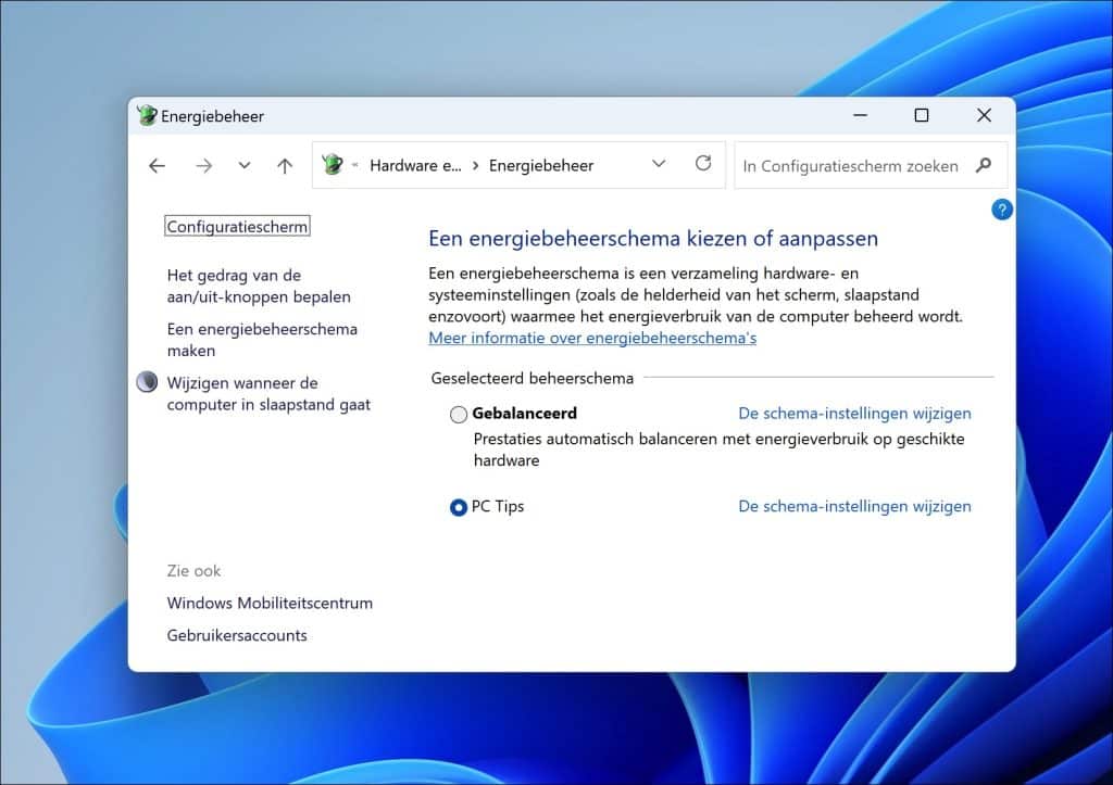 Energiebeheerschema