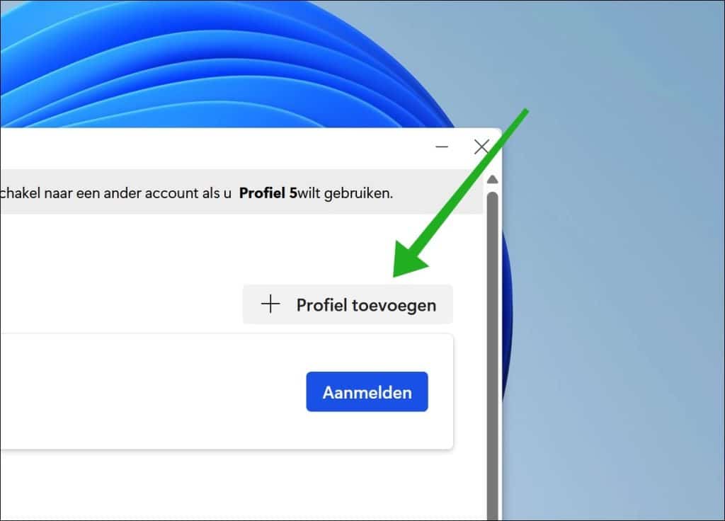 Extra profiel toevoegen