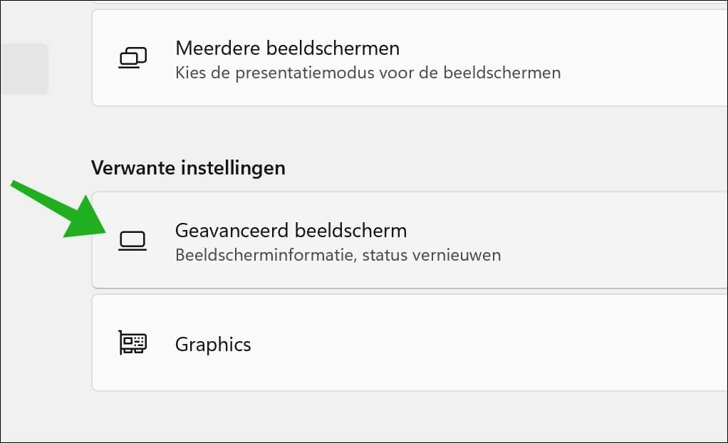 Geavanceerd beeldscherm