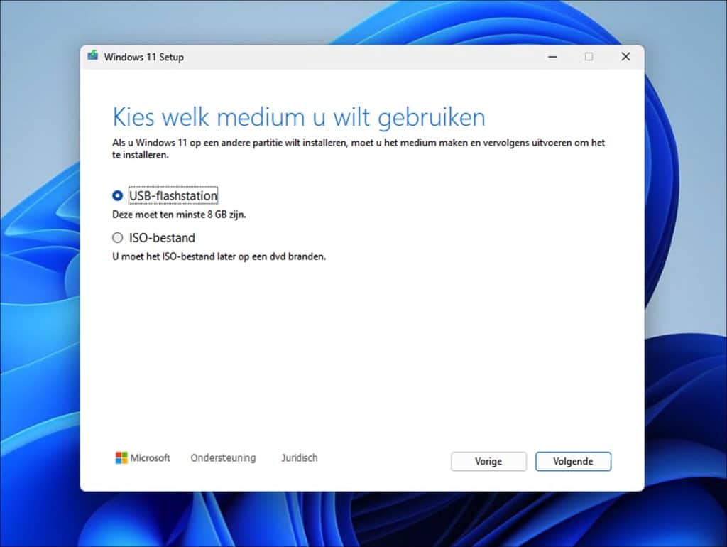 ISO maken op usb