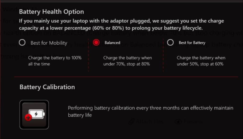 MSI battery status