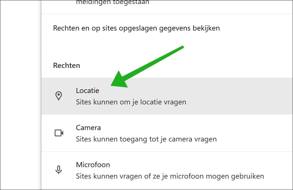 Rechten Locatie