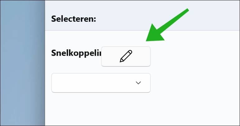 Selecteren toets
