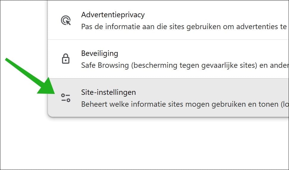 Site-instellingen