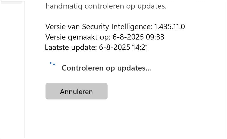 Controleren op updates