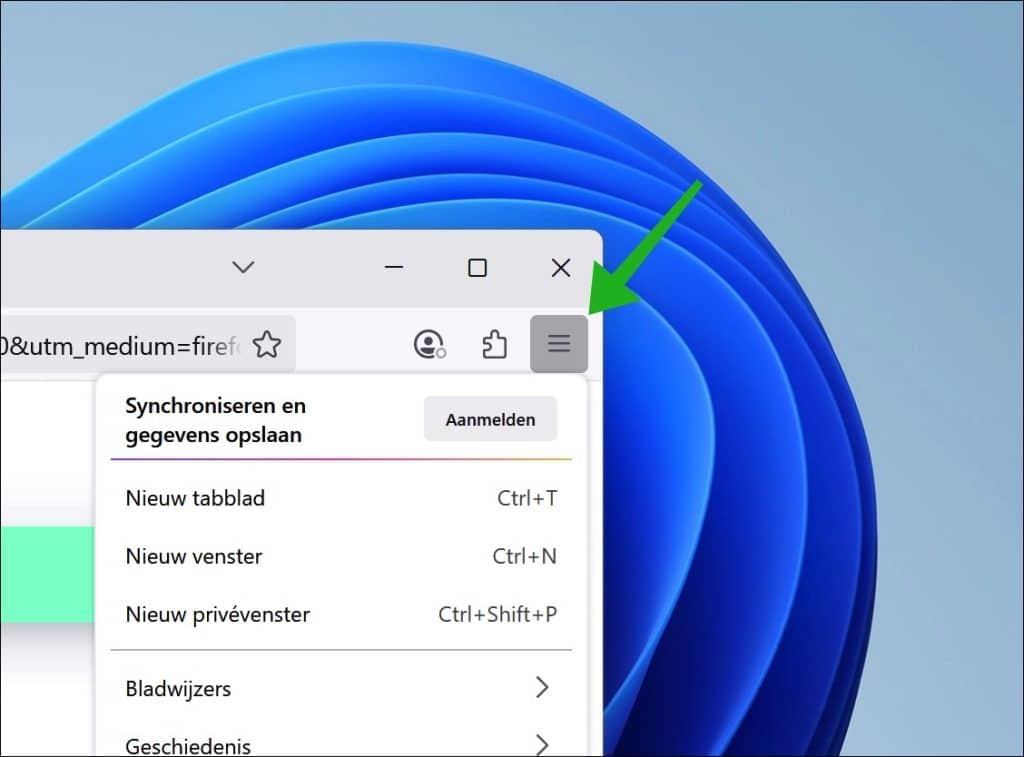 Firefox instellingen