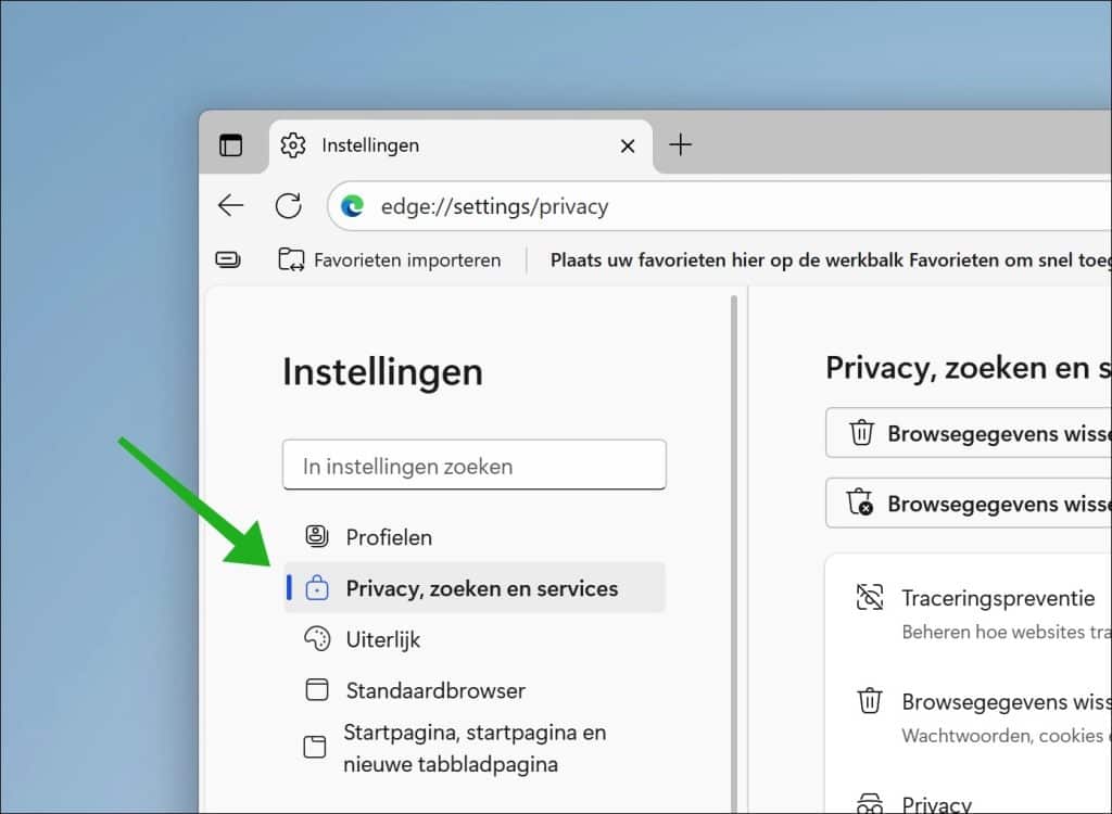 Privacy zoeken en services