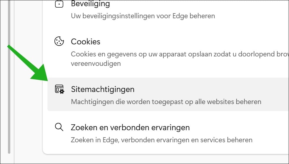 Sitemachtigingen