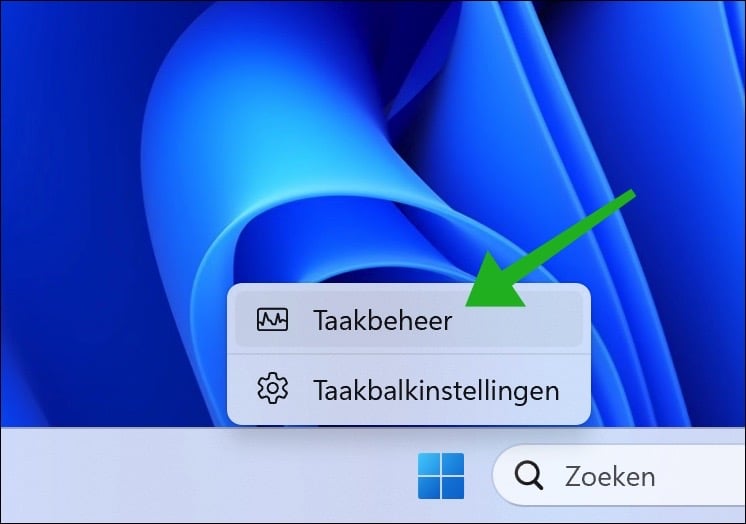 Taakbeheer openen