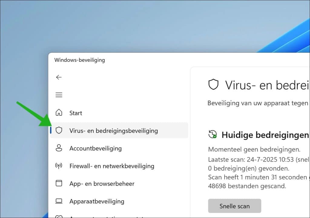Virus- en bedreigingsbeveiliging
