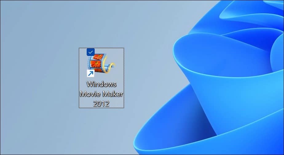Windows Movie Maker snelkoppeling