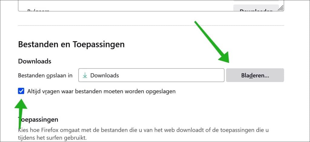 firefox Altijd vragen waar bestanden worden opgeslagen