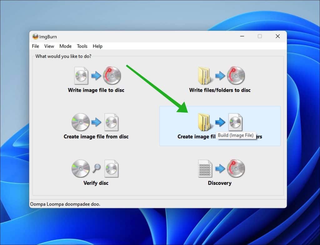 imgburn usb selecteren