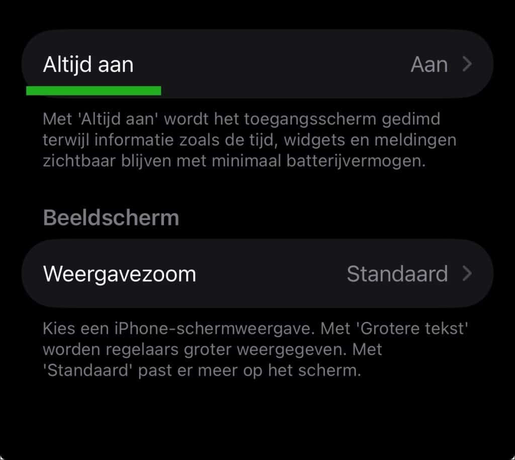 Altijd aan